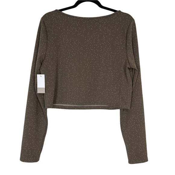NWT NEW BP Nordstrom 90’s Vibes Cropped Long Sleeve Top Size XL - Picture 2 of 7